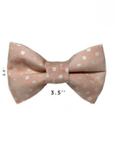Load image into Gallery viewer, Peach Dots Dog Bow Tie
